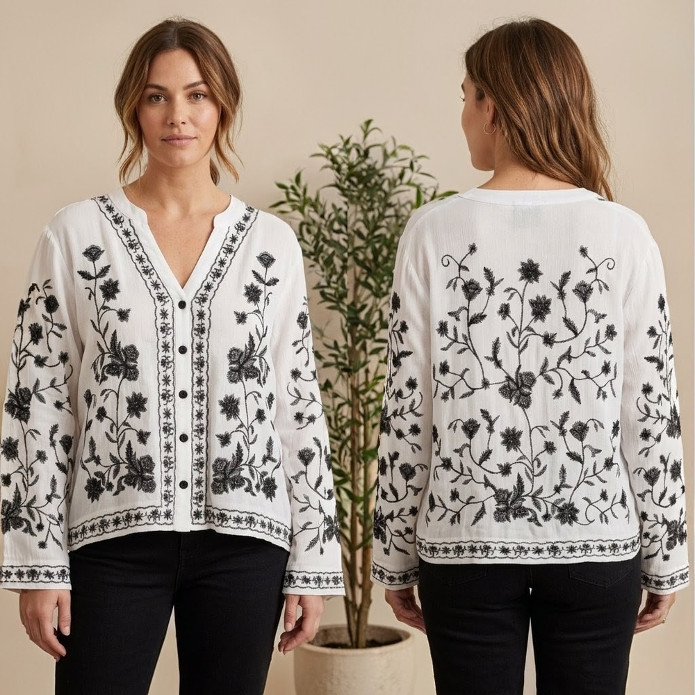 Floral Embroidered Top/Blouse